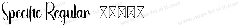 Specific Regular字体转换